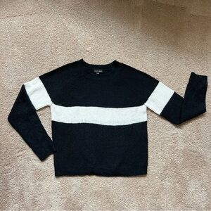 Ambiance Apparel Black and White Striped Sweater